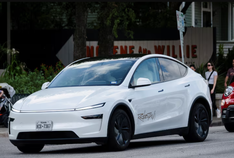 Tesla shares soar after first robotaxi test rides hit the road in Austin, Texas